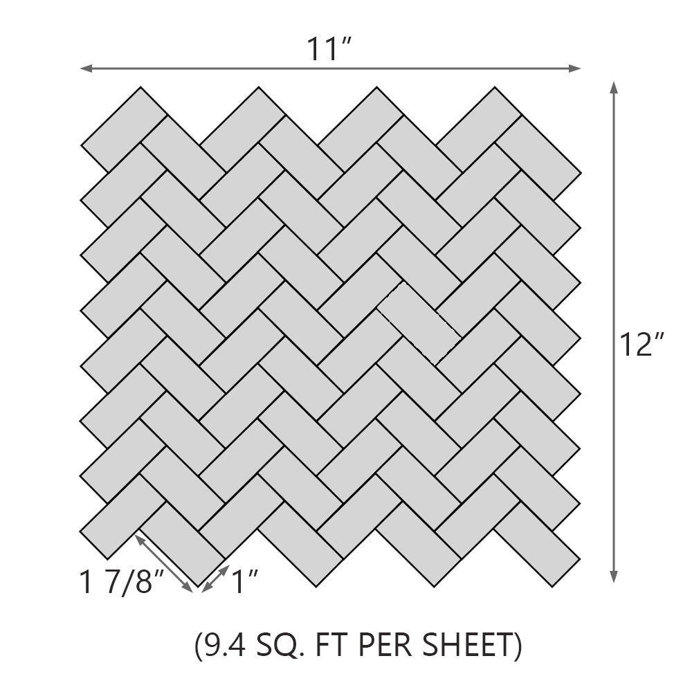 Design Element Herringbone Marble Tile (9.4 sq. ft. / case)