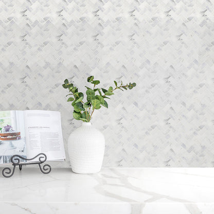 Design Element Herringbone Marble Tile (9.4 sq. ft. / case)