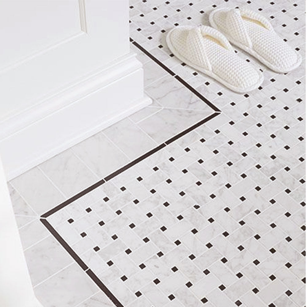 Design Element Basketweave Marble Tile (10 sq. ft. / case)