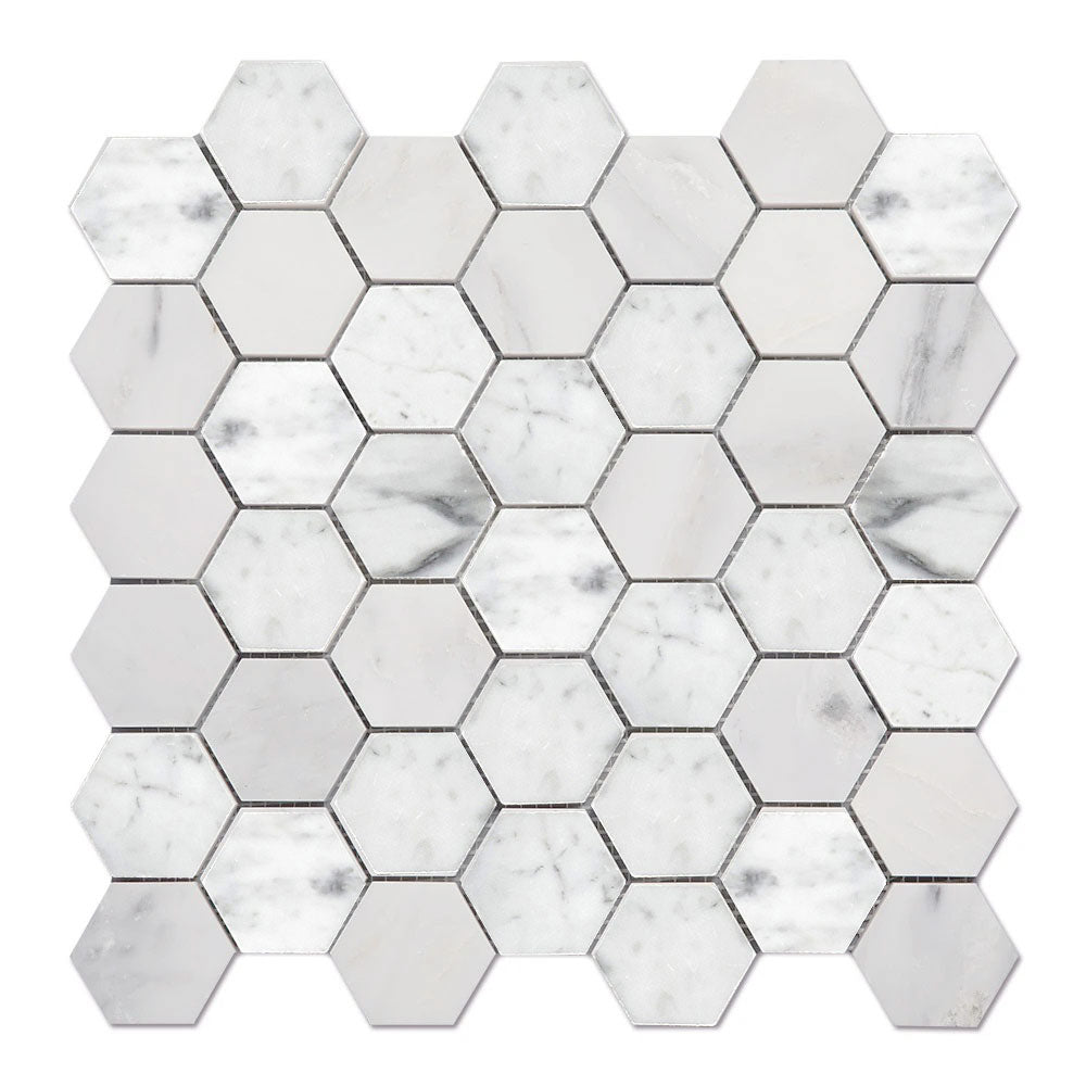 Design Element Hexagon Marble Tile (10 sq. ft. / case)