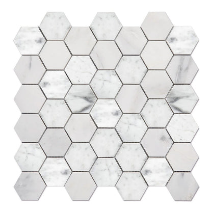 Design Element Hexagon Marble Tile (10 sq. ft. / case)