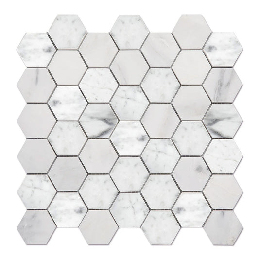 Design Element Hexagon Marble Tile (10 sq. ft. / case)