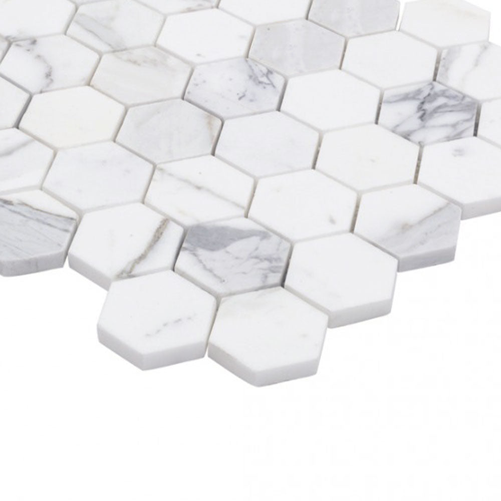 Design Element Hexagon Marble Tile (10 sq. ft. / case)
