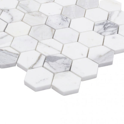 Design Element Hexagon Marble Tile (10 sq. ft. / case)