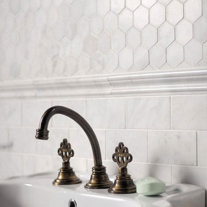 Design Element Hexagon Marble Tile (10 sq. ft. / case)