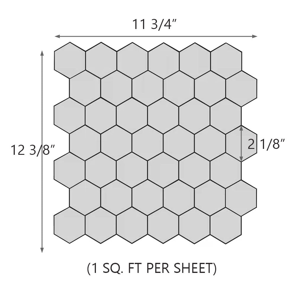 Design Element Hexagon Marble Tile (10 sq. ft. / case)