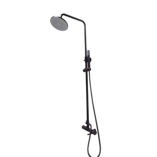 Rainfall Shower and Tub Wall Mount Faucet with Hand Shower in Oil Rubbed Bronze