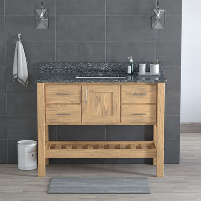 USA Patriot 48 Inch Oak Bathroom Vanity - Starry Counter