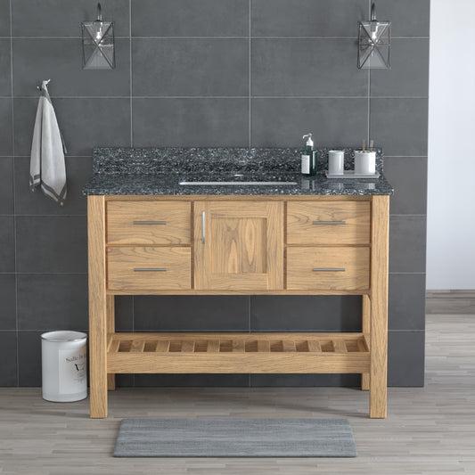 USA Patriot 48 Inch Oak Bathroom Vanity - Starry Counter