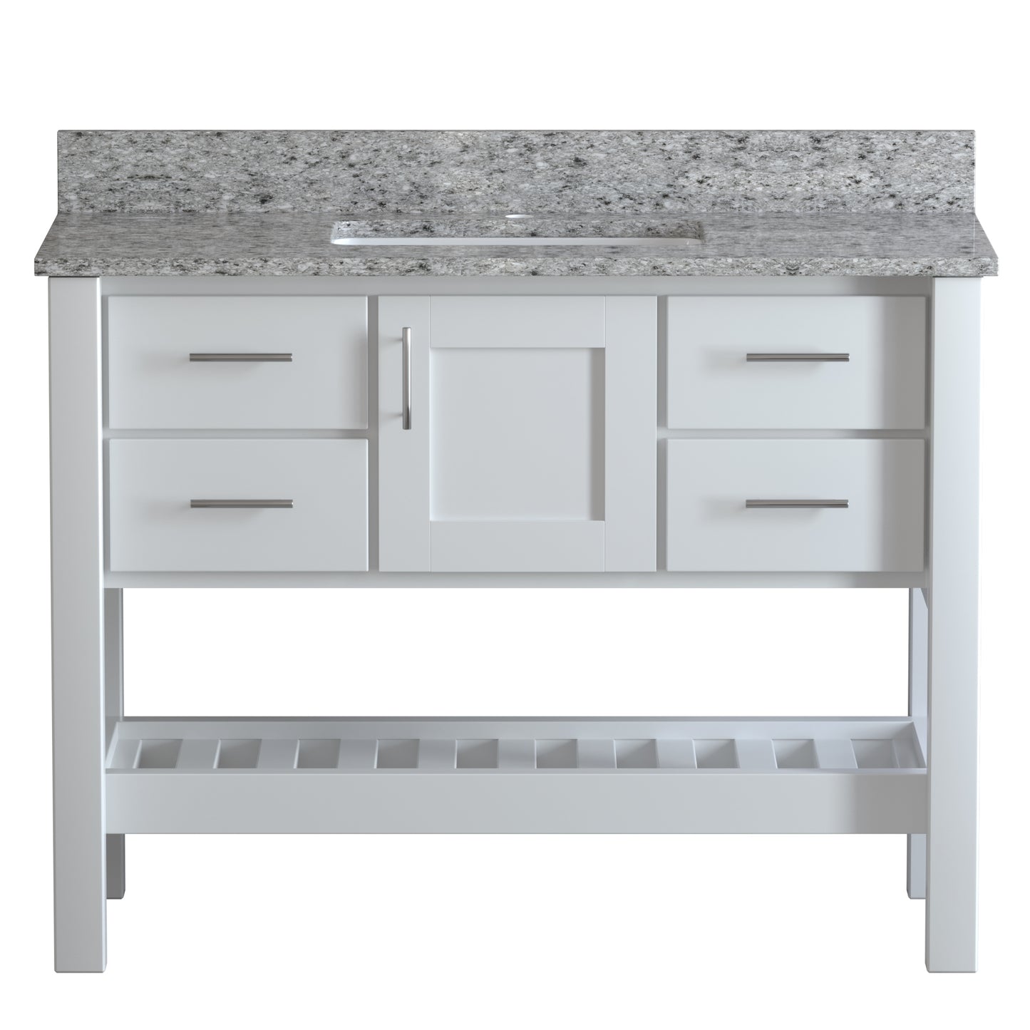 USA Patriot 48 Inch White Bathroom Vanity - Pepper Counter