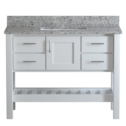 USA Patriot 48 Inch White Bathroom Vanity - Pepper Counter