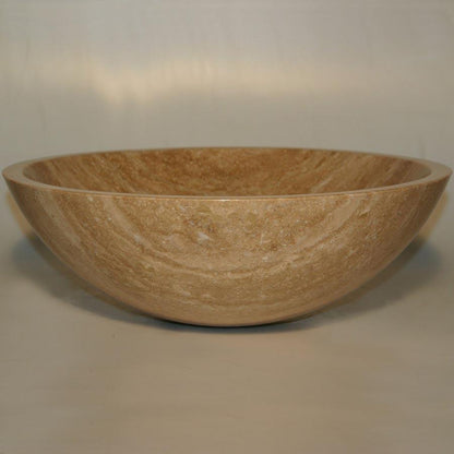 Travertine Stone Vessel without rim (16.25" D x 5.5"H)