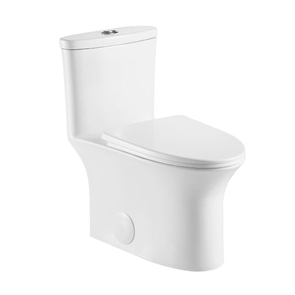 Ibiza 1.6/1.1 GPF Dual Flush Elongated One-Piece Toilet in White
