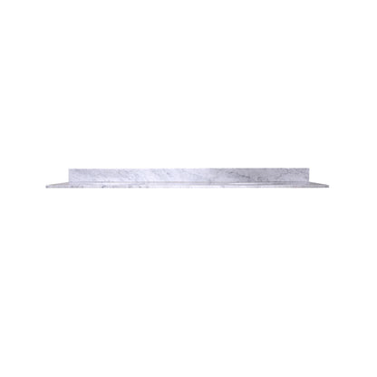 72" x 22" x 0.75" Carrara White Marble Top - 4" Backsplash, Double Oval Ceramic Sink (1-hole)
