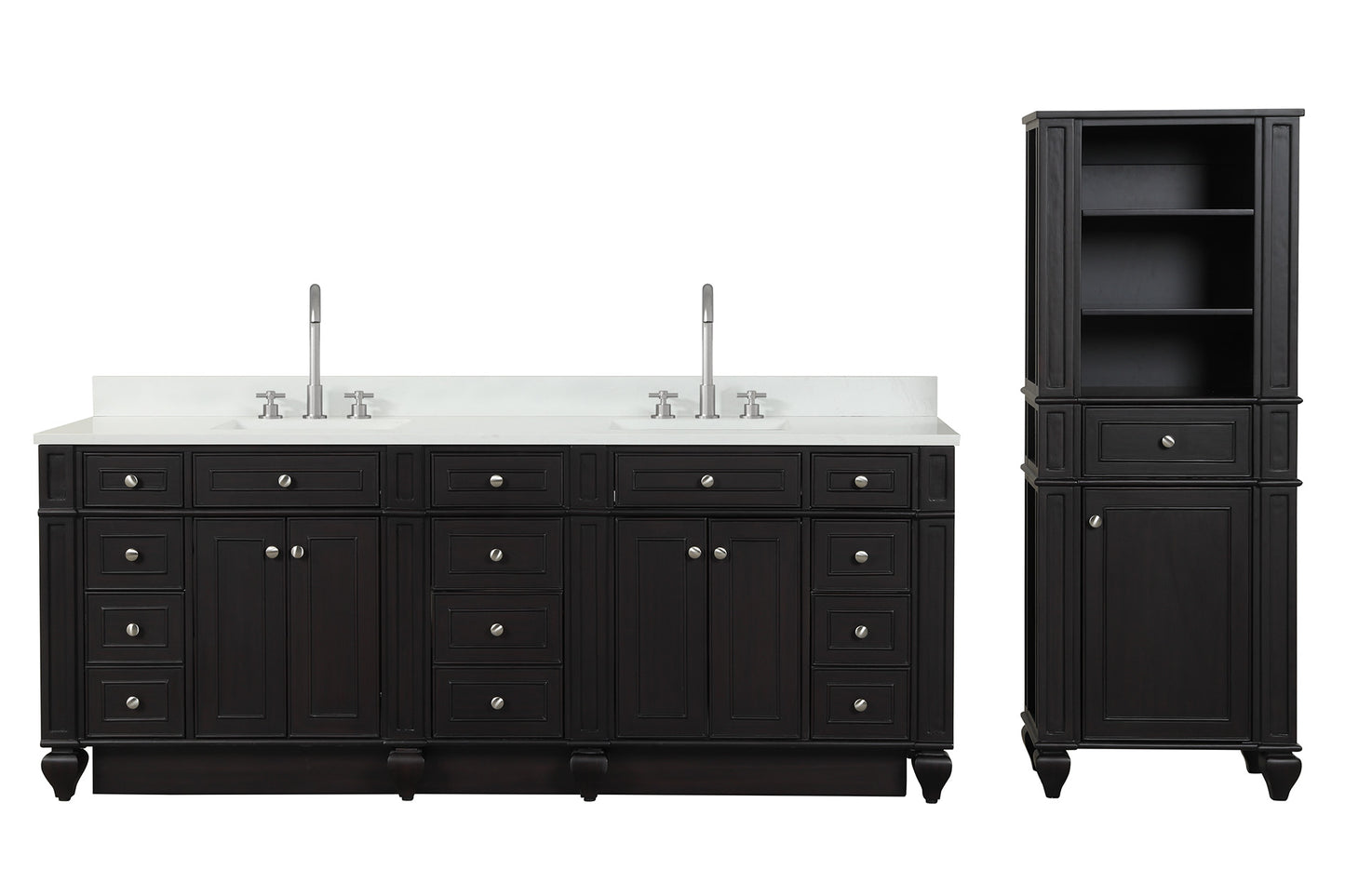 Winston 64" H X 24" W Linen Tower in Espresso