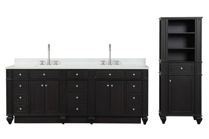 Winston 64" H X 24" W Linen Tower in Espresso