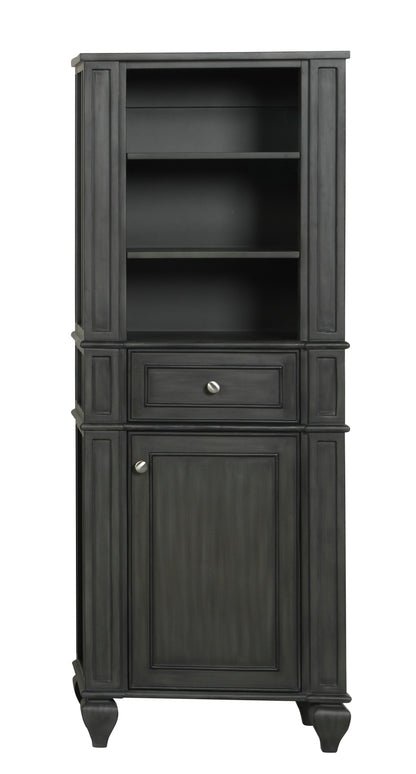 Winston 64" H X 24" W Linen Tower in Antique Gray