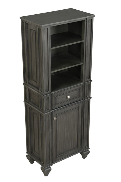 Winston 64" H X 24" W Linen Tower in Antique Gray