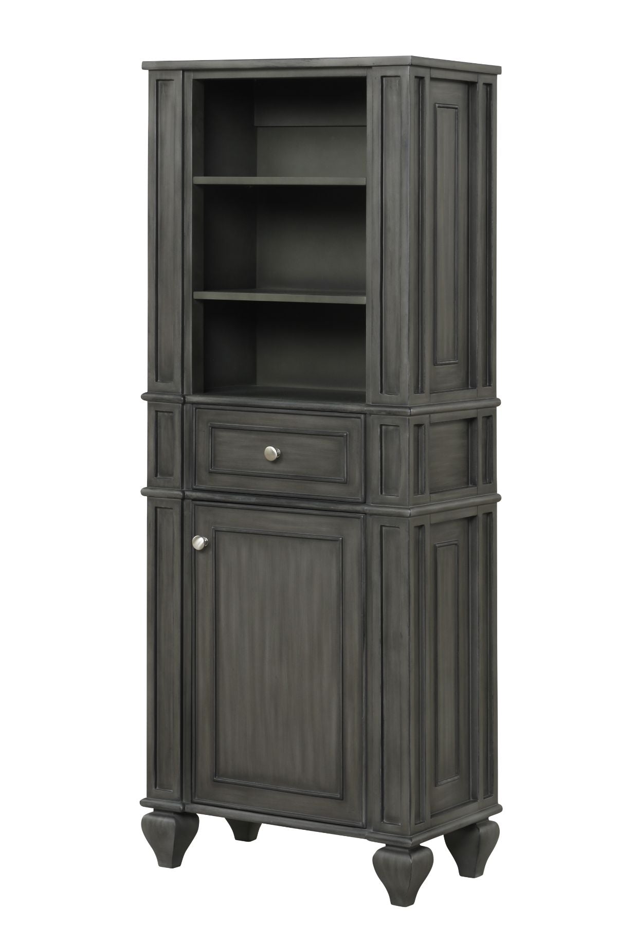 Winston 64" H X 24" W Linen Tower in Antique Gray