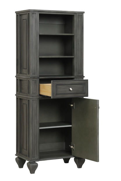 Winston 64" H X 24" W Linen Tower in Antique Gray