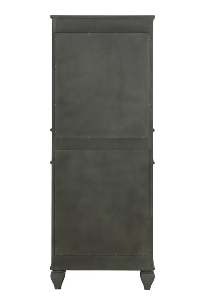 Winston 64" H X 24" W Linen Tower in Antique Gray