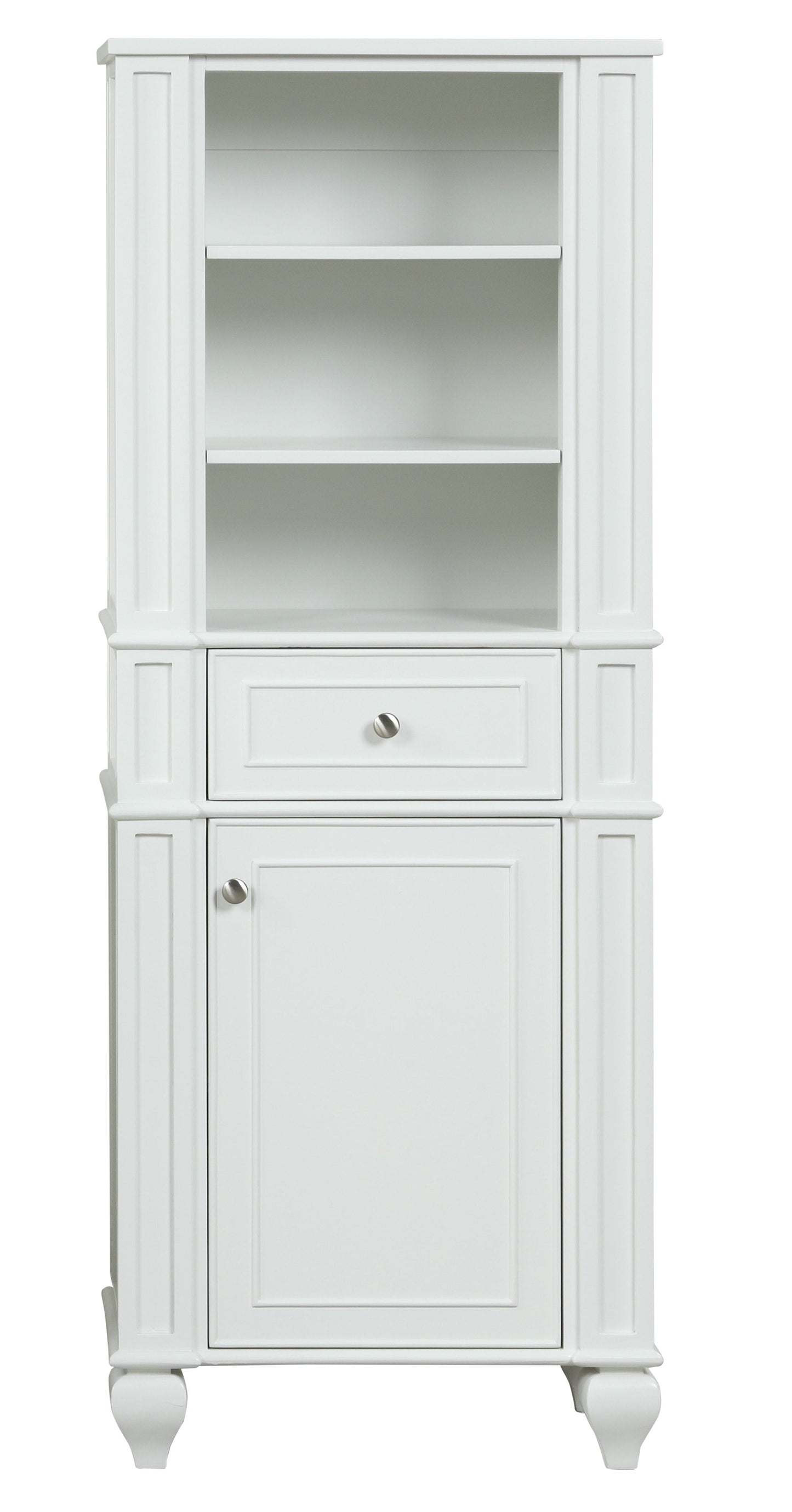 Winston 64" H X 24" W Linen Tower in Ivory White