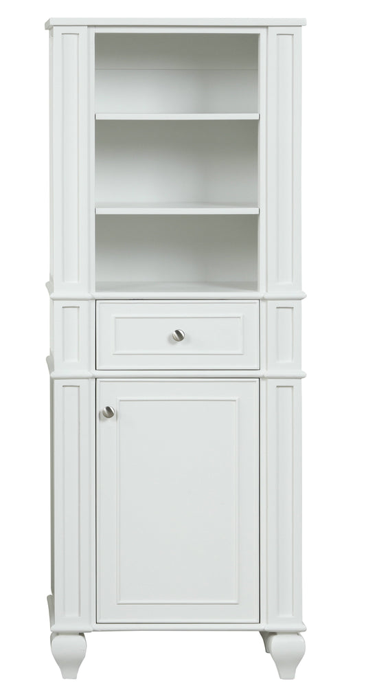 Winston 64" H X 24" W Linen Tower in Ivory White