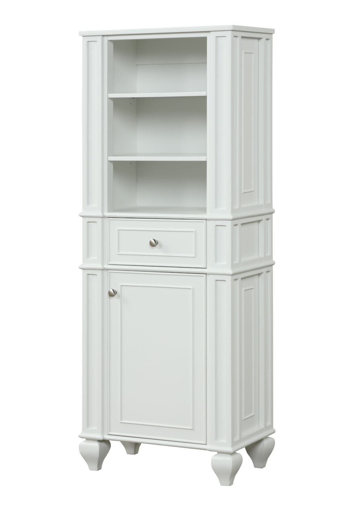 Winston 64" H X 24" W Linen Tower in Ivory White