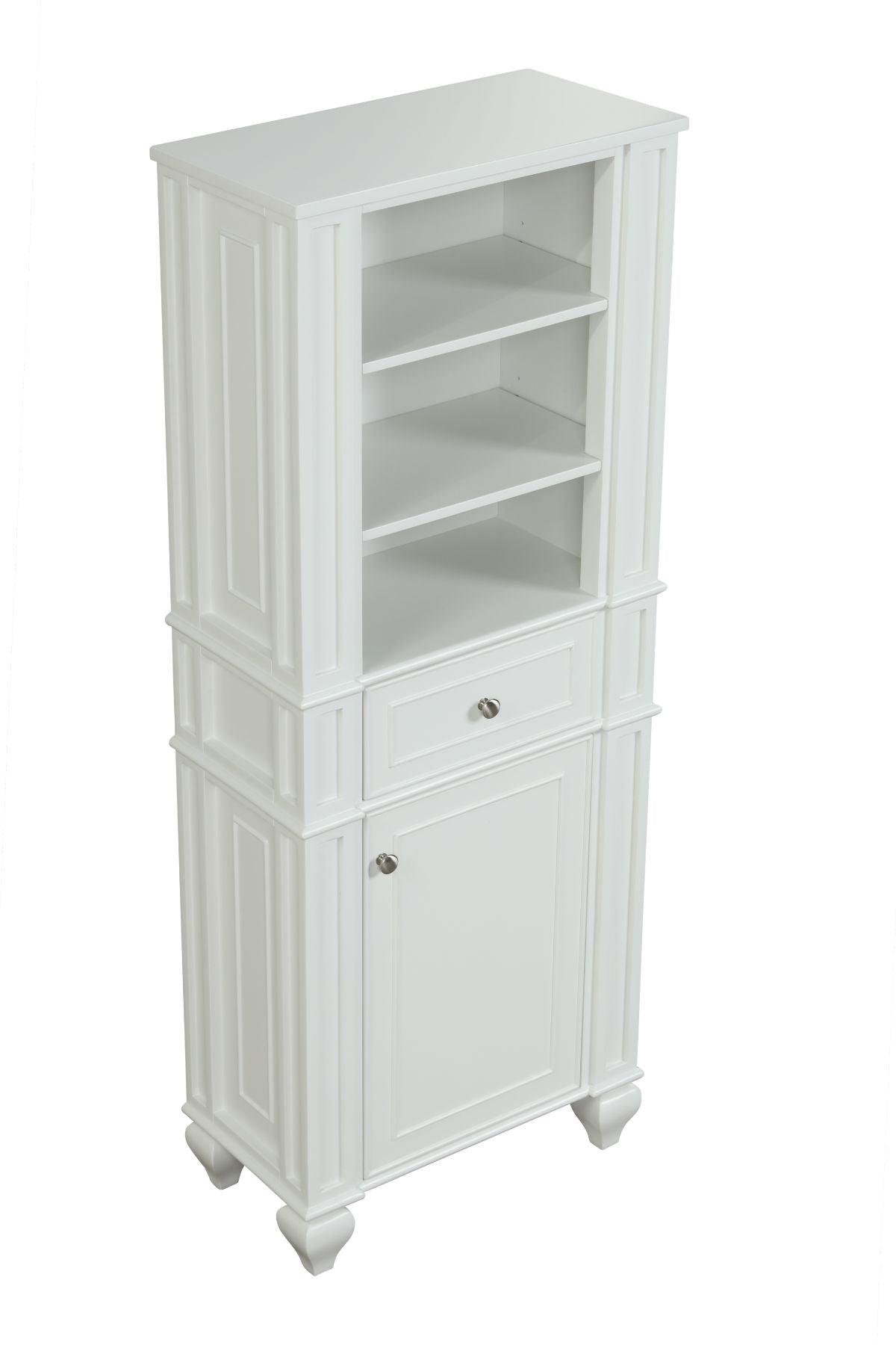 Winston 64" H X 24" W Linen Tower in Ivory White