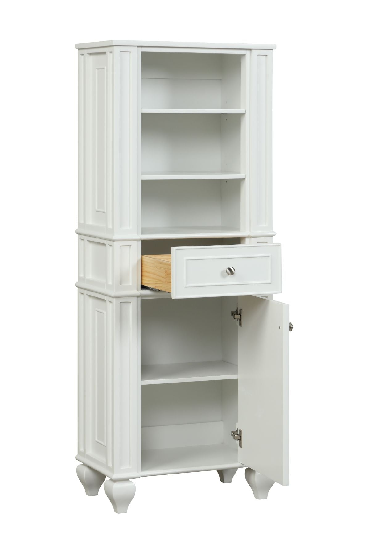 Winston 64" H X 24" W Linen Tower in Ivory White