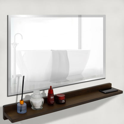 35" Wireless Charging Shelf and Frameless Mirror Set