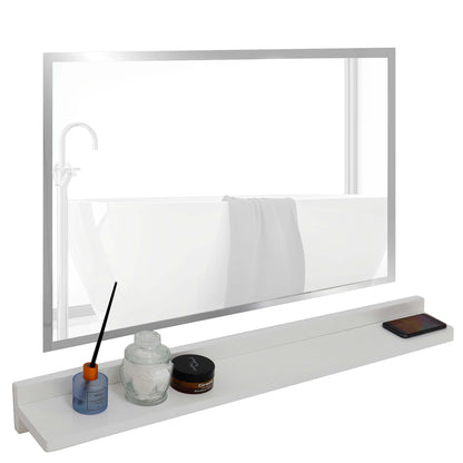 35" Wireless Charging Shelf and Frameless Mirror Set