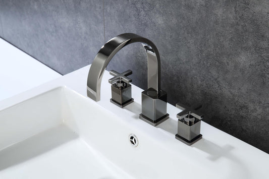 UPC FAUCET WITH DRAIN-GLOSSY BLACK