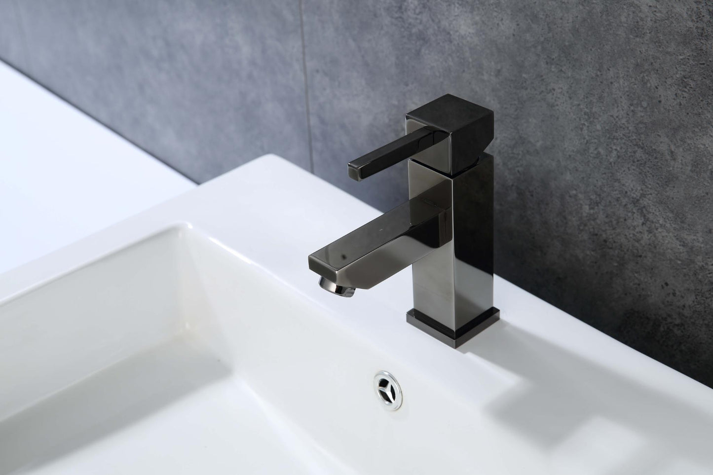 UPC FAUCET WITH DRAIN-GLOSSY BLACK