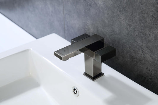 UPC FAUCET WITH DRAIN-GLOSSY BLACK