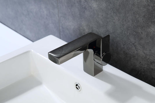UPC FAUCET WITH DRAIN-GLOSSY BLACK