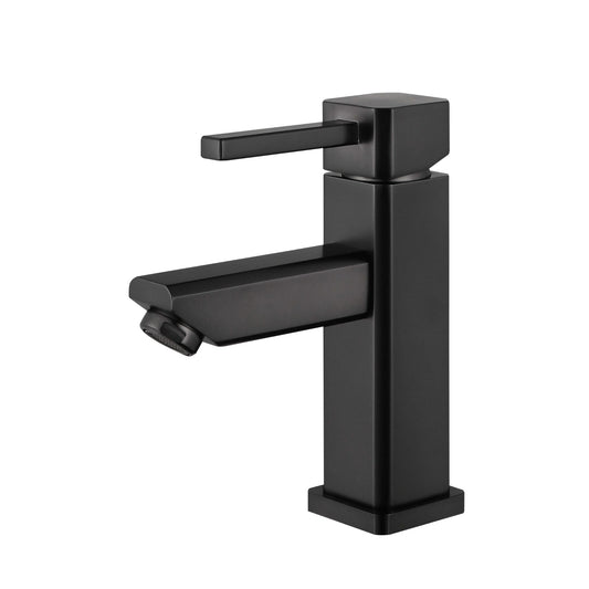 UPC FAUCET WITH DRAIN-OIL RUBBER BLACK