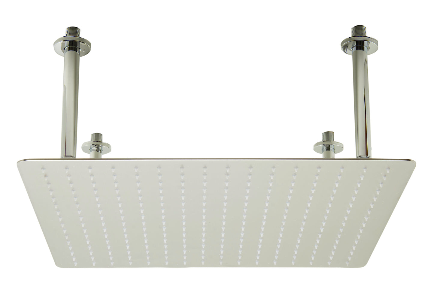 20" Square Brushed Solid Stainless Steel Ultra Thin Rain Shower Head
