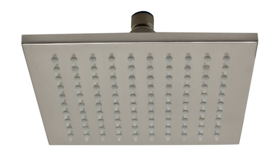 Brushed Nickel 8" Square Multi Color LED Rain Shower Head