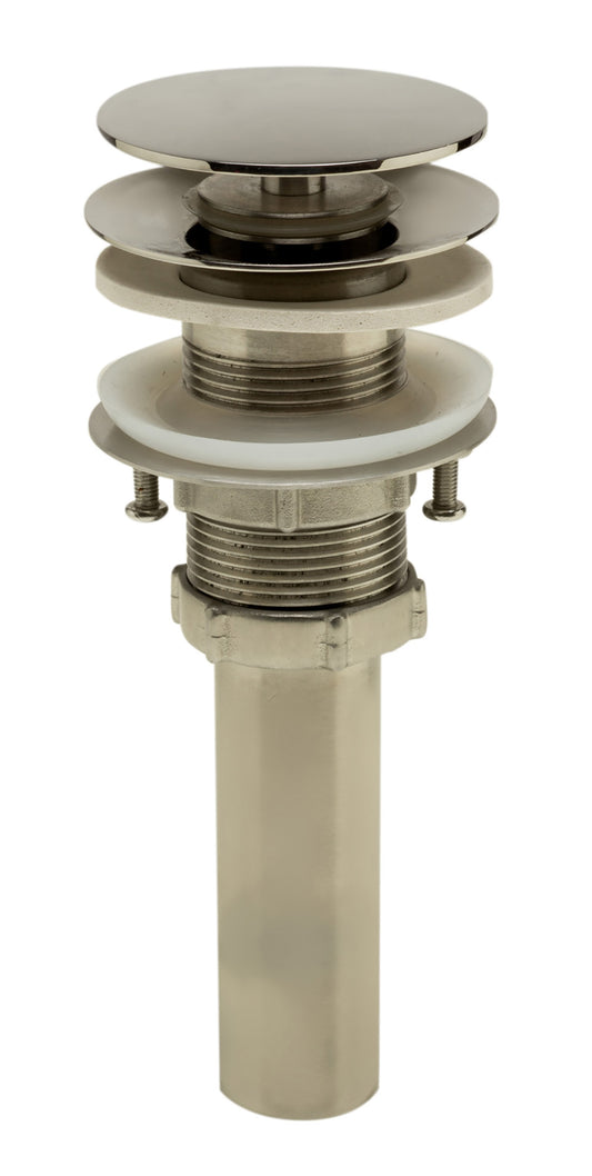 Polished Stainless Stainless Steel Pop Up Drain for Sink w/o Overflow