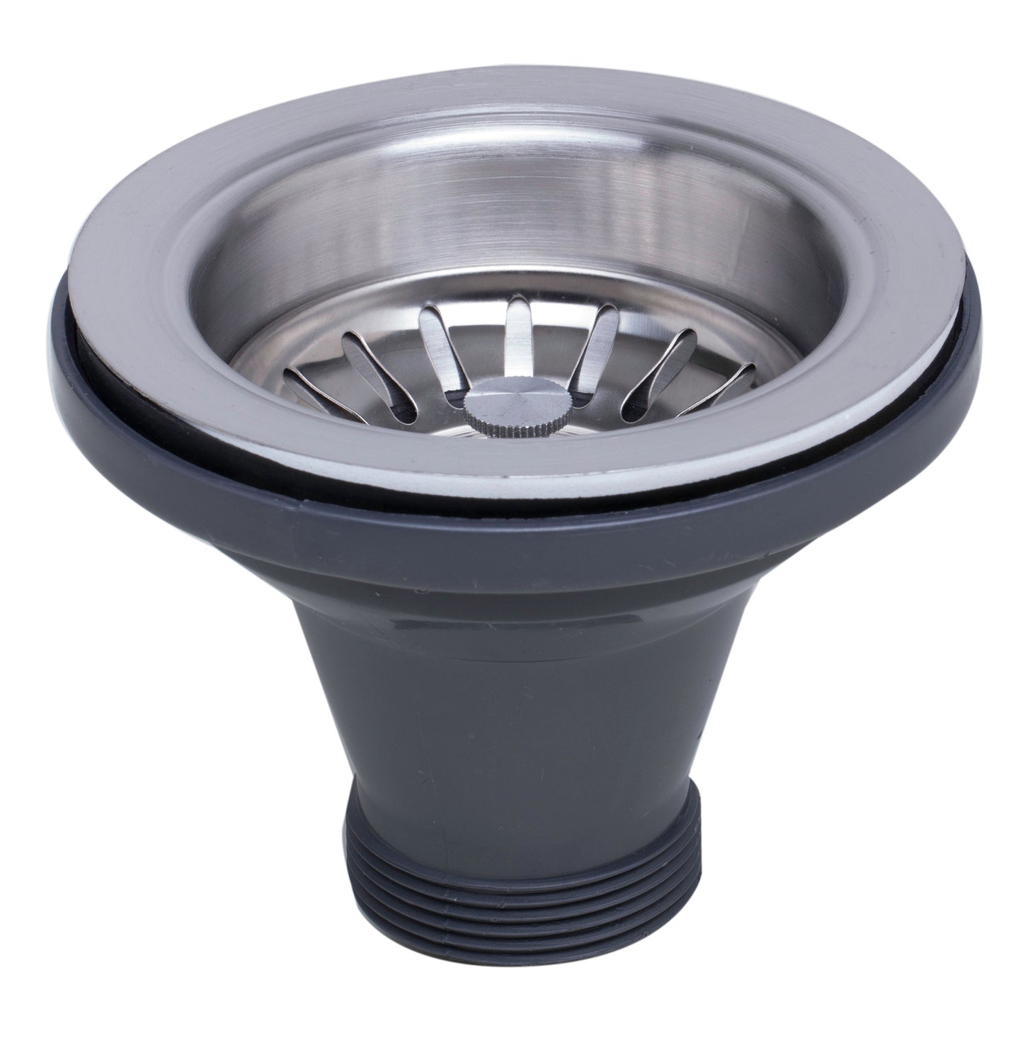 Brushed Stainless Steel 3 1/2" Basket Strainer Drain