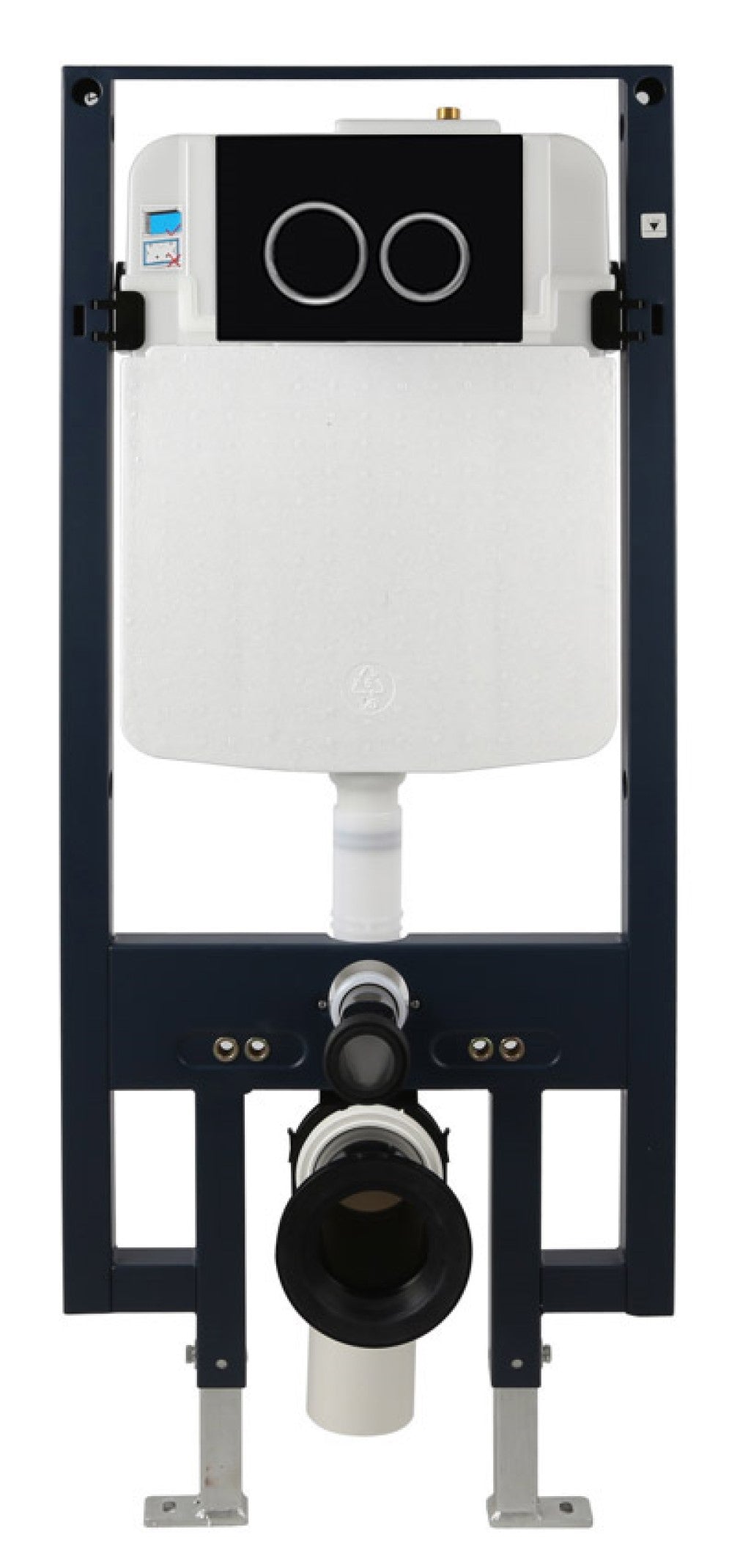 Black Matte Dual Flush Wall Mounted Toilet Tank Carrier for WD101, WD332, WD333