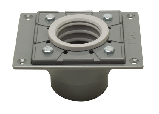 PVC Shower Drain Base with Rubber Fitting
