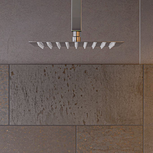 Solid Polished Stainless Steel 8" Square Ultra Thin Rain Shower Head