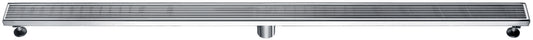 59" Stainless Steel Linear Shower Drain with Groove Lines
