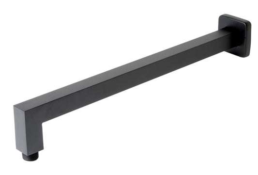 Black Matte 16" Square Wall Shower Arm