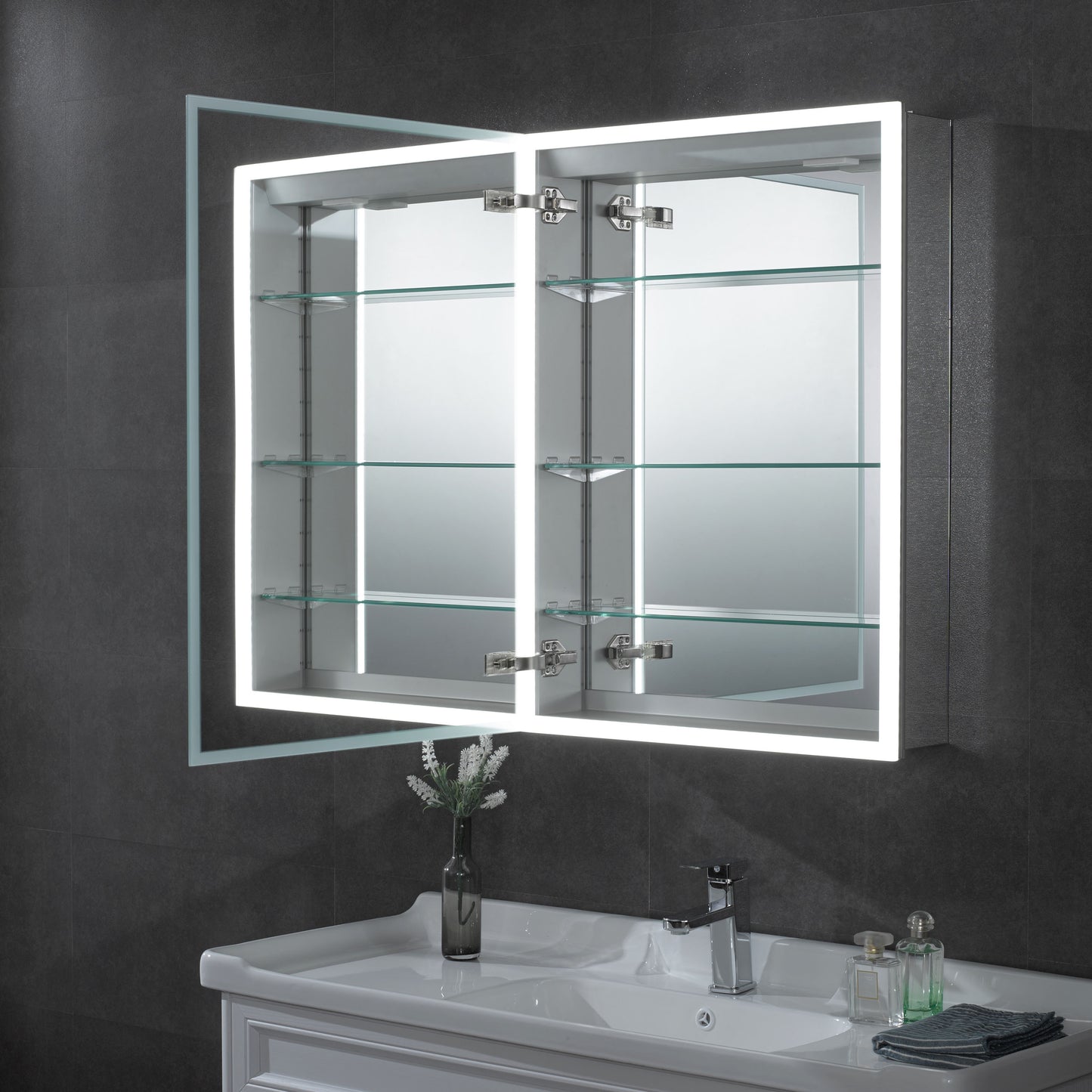 24" x 32" Single Door LED Light Medicine Cabinet