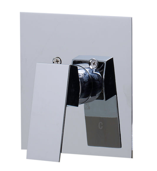 Polished Chrome Shower Valve Mixer with Square Lever Handle
