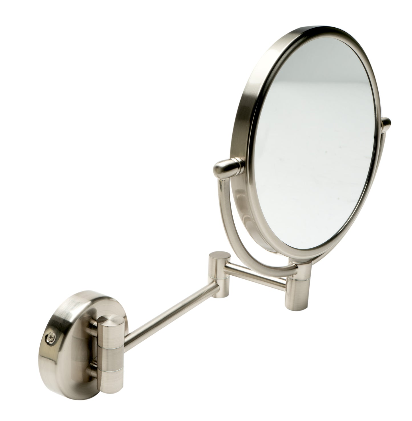 8" Round Wall Mounted 5x Magnify Cosmetic Mirror