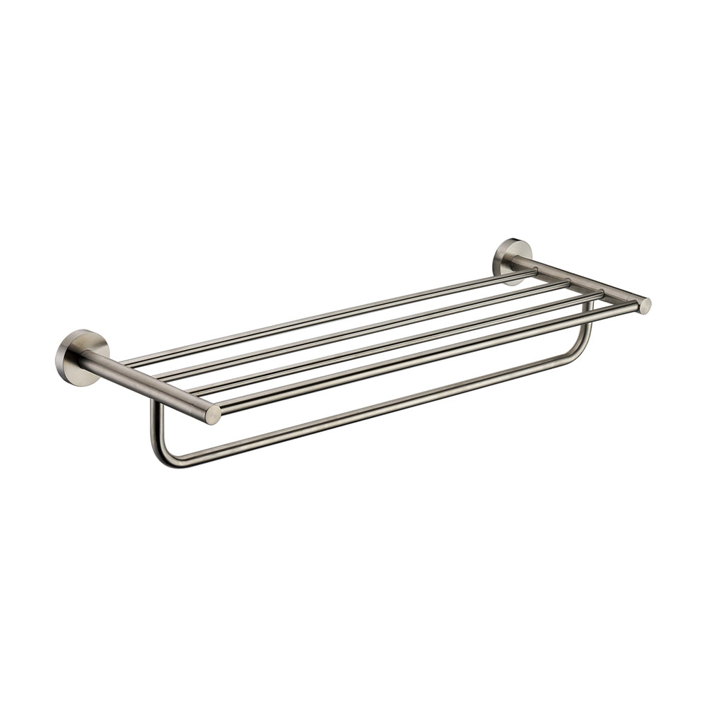 Brushed Nickel 26 inch Towel Bar & Shelf Bathroom Accessory